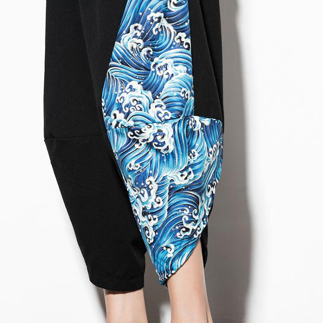 Blue Waves Capri Cropped Pant – Kimonoshi