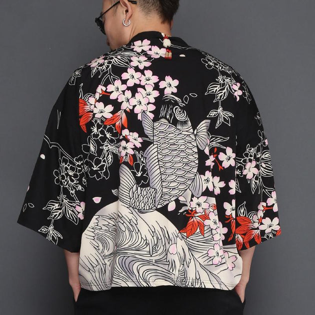 Casual Cardigan Shirt Kimono Cardigan Men Japanese Kimono