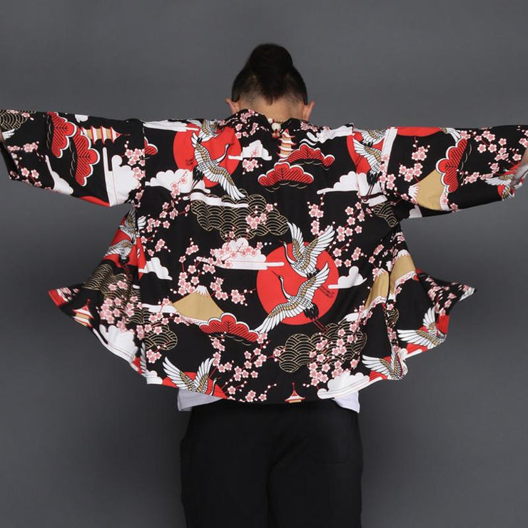 Generic Casual Men Flying Sleeve Kimono Cardigan Yukata Coat Shirt