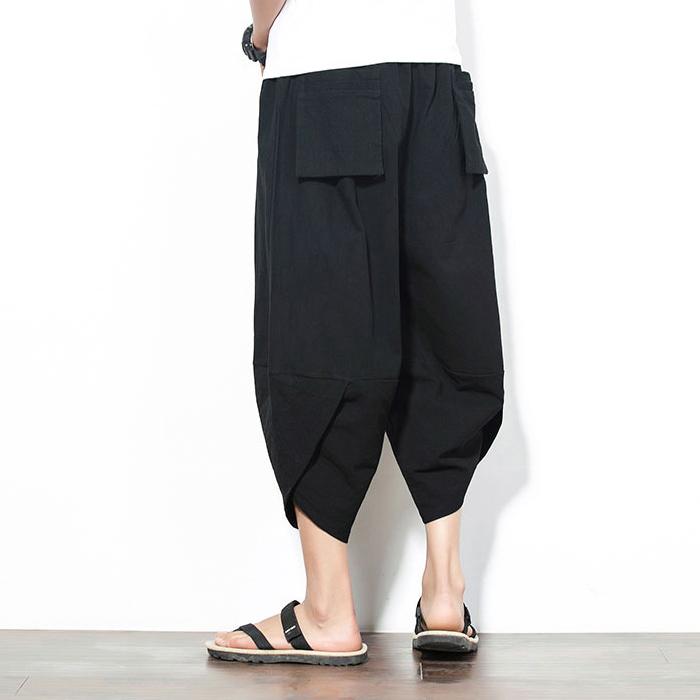 Solid Black Capri Cropped Pant – Kimonoshi