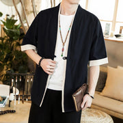 Black Short Sleeves Classic Kimono Cardigan – Kimonoshi
