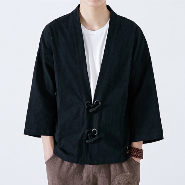 Black Toggle Kimono Cardigan – Kimonoshi