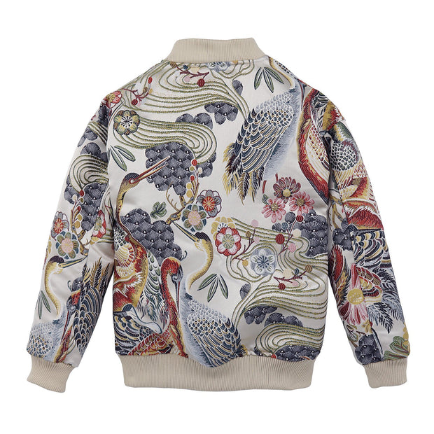 Colorful Cranes Embroidery Jacket
