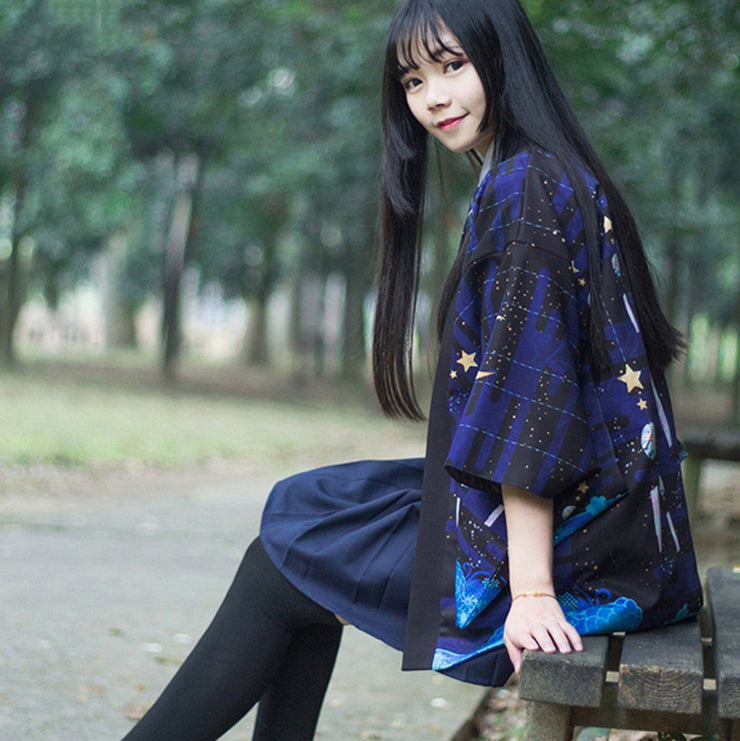 Fantasy Night Sky Haori Kimono Cardigan
