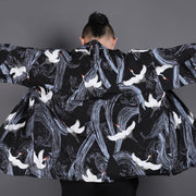 Flock of Cranes Kimono Cardigan Shirt