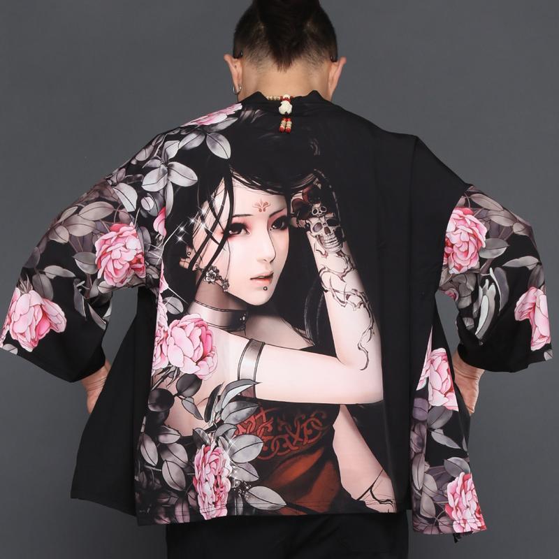 Floral Geisha Kimono Cardigan Shirt – Kimonoshi