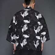Flying Crane Kimono Cardigan Shirt