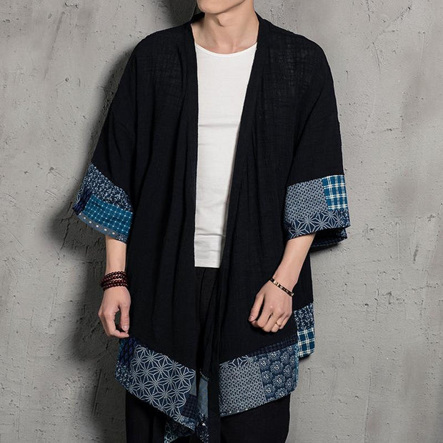 Unisex Winter Dark Gray Cardigan Kimono with Pockets