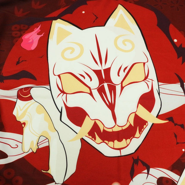 Kabuki Masks Haori Kimono Cardigan