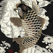 Koi & Chrysanthemum Embroidery T-Shirt