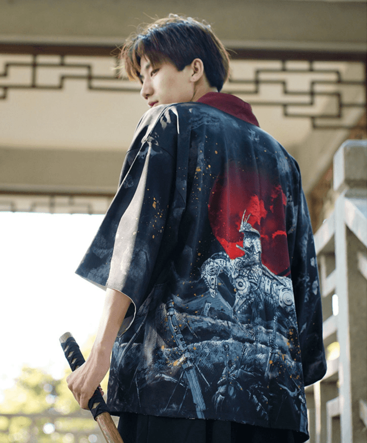 Reversible Last Samurai Haori Kimono Cardigan