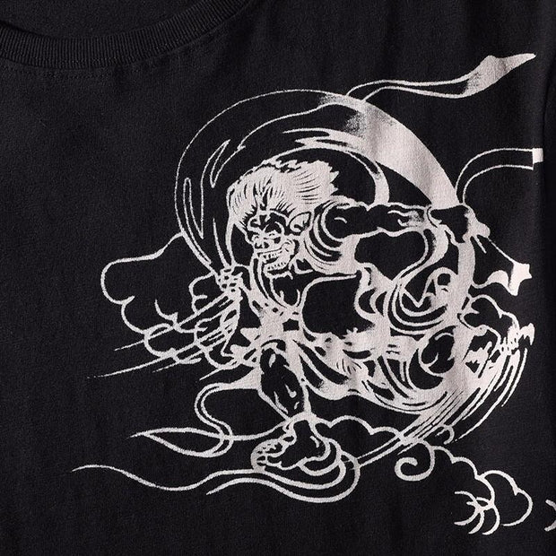 Raijin & Fujin Embroidery T-Shirt