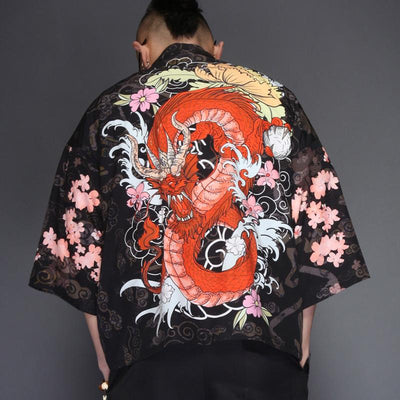 Men Kimono Jacket, Japan Harajuku Streetwear Samurai Clothes | Fruugo IN