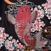 Red Koi Embroidery T-Shirt