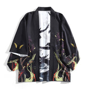 Reversible Kabuki Masks Haori Kimono Cardigan – Kimonoshi