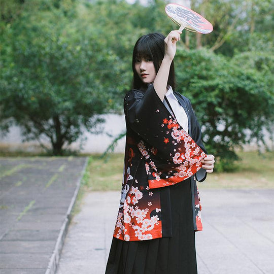 ジャケット・アウター himari Reversible Fushimi Inari Shine Haori Kimono Cardigan – Kimonoshi