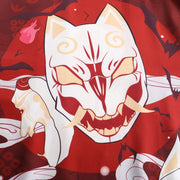 Reversible Kabuki Masks Haori Kimono Cardigan