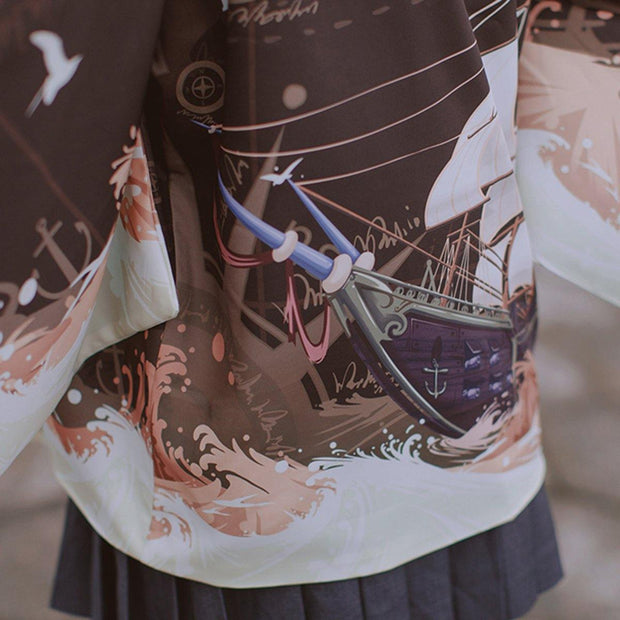 Sea Voyage Haori Kimono Cardigan