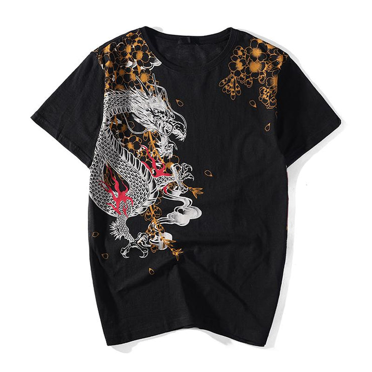Tiger & Dragon II Embroidery T-Shirt